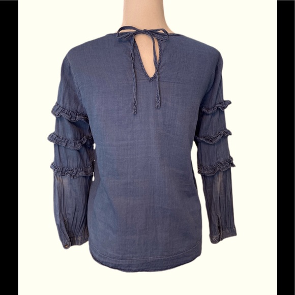 J. Crew blue chambray blouse size 4 - Picture 2 of 11